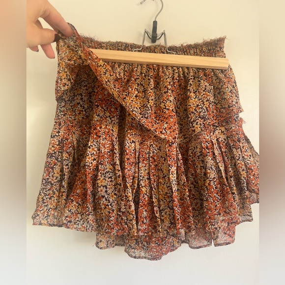 LoveShackFancy 100% Silk Ruffle Mini Skirt - Picture 6 of 14